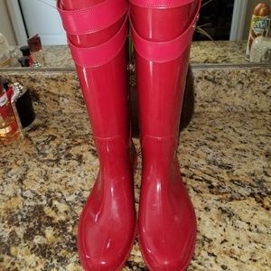 Red Coach Rain Boots